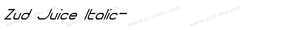 Zud Juice Italic字体转换